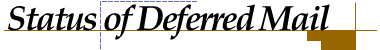 Status of Deferred Mail